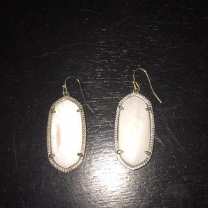 White Kendra Scott earrings
